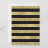 50th Birthday Party Invitation, Gold, Black Kaart (Achterkant)