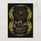 50th Birthday Party Invite Template Modern 50th In Briefkaart (Voorkant)