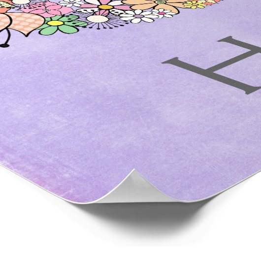 50th Birthday Party Number Banner Poster (groot) (Hoek)