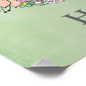 50th Birthday Party Number Banner Poster (groot) (Hoek)