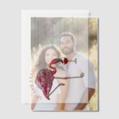 50th Birthday Party Pink Flamingo 50 and Fab Vellum Uitnodigingen (Offset (Koppel))