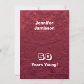 50th Birthday Party Red Rag Dolls, Name Kaart (Voorkant)