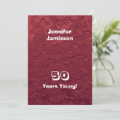 50th Birthday Party Red Rag Dolls, Name Kaart (Staand voorkant)