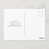 50th Birthday Party Rustic String Lights Florals Briefkaart (Achterkant)