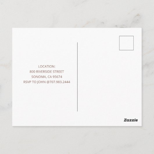 50th Birthday Party Rustic String Lights P Briefkaart (Achterkant)