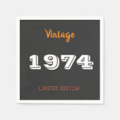 50th Birthday Party Servetten - 1974 Limited (Voorkant)