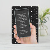 50th Birthday Party Text Message Kaart (Staand voorkant)