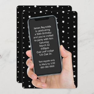 50th Birthday Party Text Message Kaart