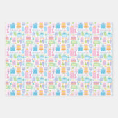 50th Birthday Pastel Roze Cake Cadeaus Ballonnen Inpakpapier Vel (Voorkant 2)