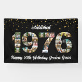 50th birthday Photo Collage established 1976 Spandoek (Horizontaal)