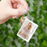 50th Birthday Photo college Party  Sleutelhanger<br><div class="desc">Celebrate a 50th birthday with this personalised photo keepsake keyring, featuring a modern rectangular photo frame with “BIRTHDAY” cut out along the side. Add your favourite photo and customise the text [Name]’s xxth to create a memorable keepsake that family, friends, or the birthday teen can carry every day. Perfect as...</div>