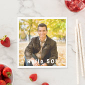 50th birthday photo hello 50 guys men luncheon servet (Insitu)