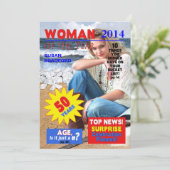 50th Birthday PHOTO Uitnodiging - Hoesje van het T (Staand voorkant)