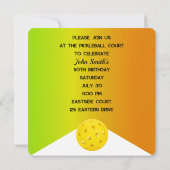 50th Birthday Pickleball Party Kaart (Achterkant)