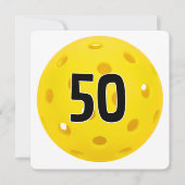 50th Birthday Pickleball Party Kaart (Voorkant)