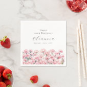 50th Birthday Pink Carnation January Birth Flower Servet (Insitu)