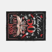 50th Birthday Queen Chapter 50 Fabulous Since 1976 Fleece Deken (Voorkant (Horizontaal))