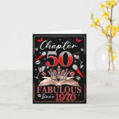 50th Birthday Queen Chapter 50 Fabulous Since 1976 Kaart (Gele Bloem)