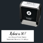 50th Birthday Return Address Zelfinktende Stempel<br><div class="desc">Met de afdruk van het verjaardagsretouradres geeft u uw gasten een idee van wat zich in de envelop bevindt. Verander naar elke leeftijd!</div>