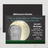 50th Birthday RIP 40s Uitnodiging (Voorkant / Achterkant)