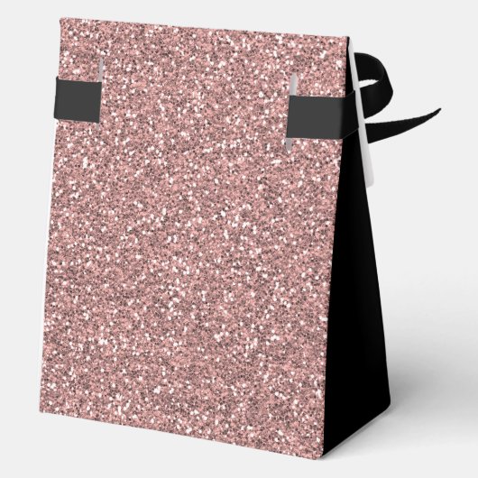 50th Birthday Rose Gold Glitter Thank You Bedankdoosjes (Achterkant)