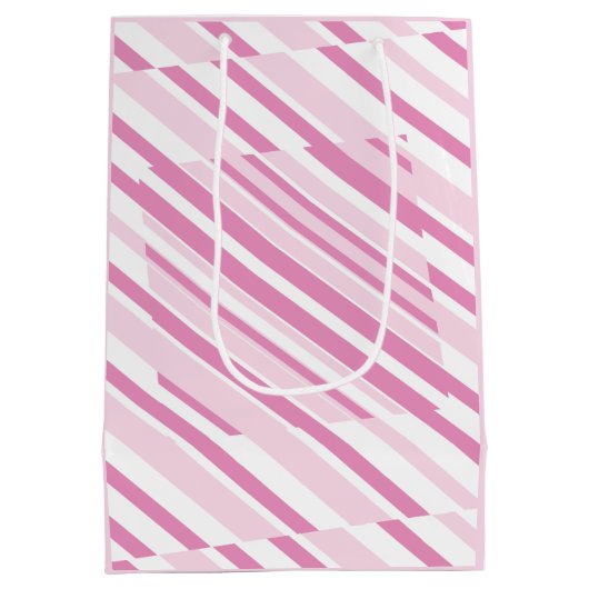 50th Birthday roze Gift Bag Medium Cadeauzakje (Achterkant)