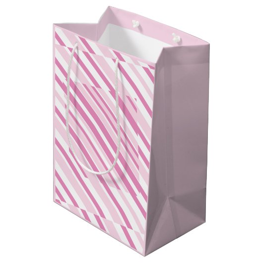 50th Birthday roze Gift Bag Medium Cadeauzakje (Achterkant Gekanteld)