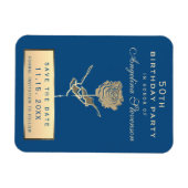 50th Birthday Save The Date Invitation Magneet (Horizontaal)