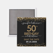 50th Birthday Save the Date Magnet (Voorkant / Achterkant)