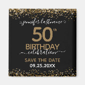 50th Birthday Save the Date Magnet (Voorkant)