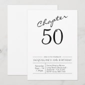 50th Birthday Script 50 Party Kaart (Voorkant / Achterkant)