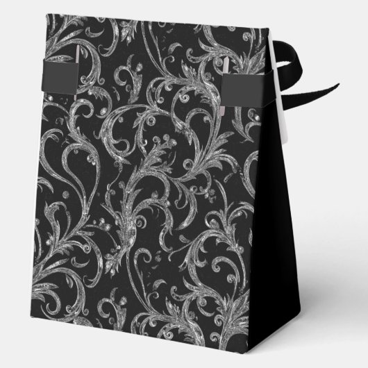 50th Birthday Silver Swirls Thank You  Bedankdoosjes (Achterkant)