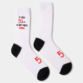 50th Birthday Socks Men Funny Sokken (Rechts)