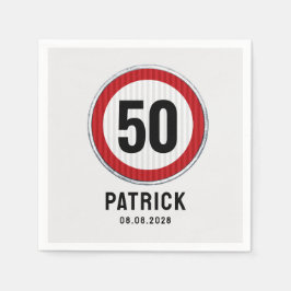 50th Birthday Speed Limit Sign Servet