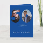 50th Birthday Stylized Photo Template Card Kaart (Voorkant)