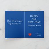 50th Birthday Stylized Photo Template Card Kaart (Binnen)