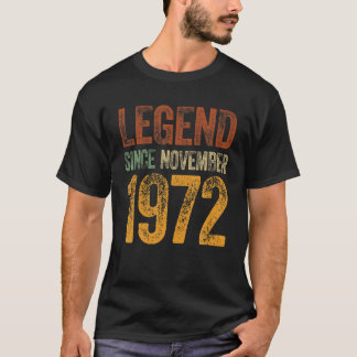 50Th Birthday Tee November Born 50 Years Legend Si T-shirt