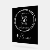 50th Birthday Welcome Cheers 50 Years Party Black Acryl Bord (Hoek)