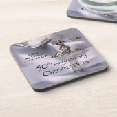 50th Custom Name Ordination Jubileum Chalice Bier Onderzetter (Linkerzijde)