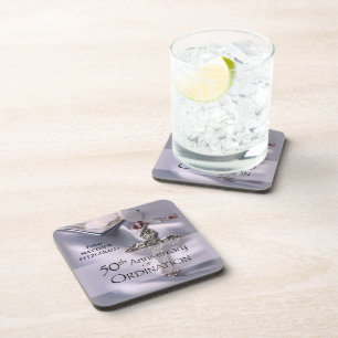 50th Custom Name Ordination Jubileum Chalice Bier Onderzetter