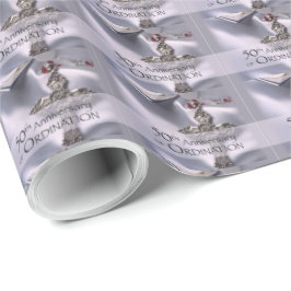 50th Custom Name Ordination Jubileum Chalice Cadeaupapier