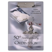 50th Custom Name Ordination Jubileum Chalice Klembord (Voorkant)