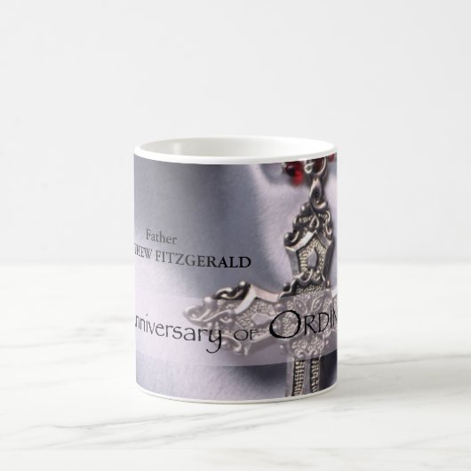 50th Custom Name Ordination Jubileum Chalice Koffiemok (Center)