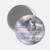 50th Custom Name Ordination Jubileum Chalice Magneet (Voorkant / Achterkant)