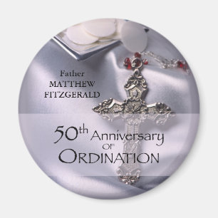 50th Custom Name Ordination Jubileum Chalice Magneet