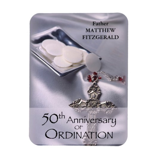 50th Custom Name Ordination Jubileum Chalice Magneet (Verticaal)