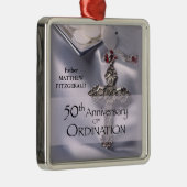50th Custom Name Ordination Jubileum Chalice Metalen Ornament (Rechts)