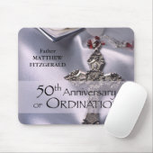 50th Custom Name Ordination Jubileum Chalice Muismat (Met muis)