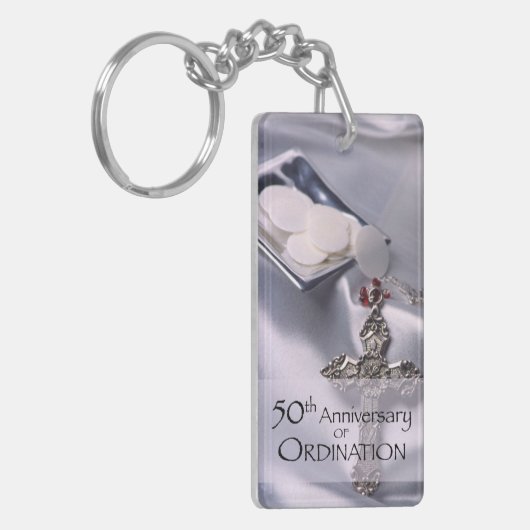 50th Custom Name Ordination Jubileum Chalice Sleutelhanger (Voorkant Links)