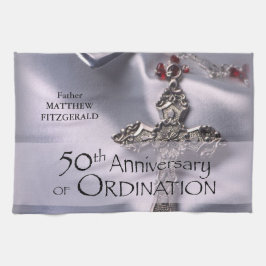 50th Custom Name Ordination Jubileum Chalice Theedoek